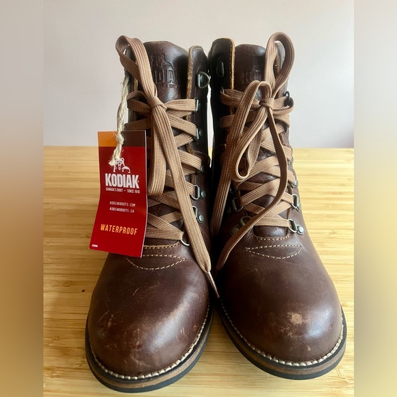 NWT Kodiak Waterproof Dark Brown Leather Boots - Picture 2 of 7